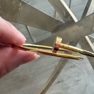Gold plated nail bracelet 20cm